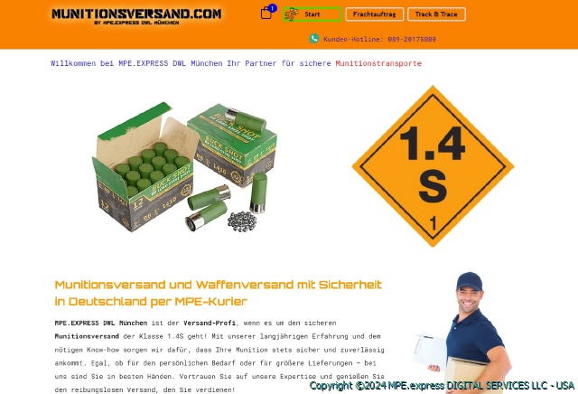 Versand-Portal f&uuml;r Munition
